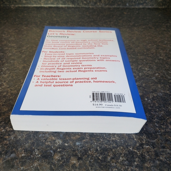 Barron's Let's Review Geometry Book Unused Paperback - Picture 3 of 7